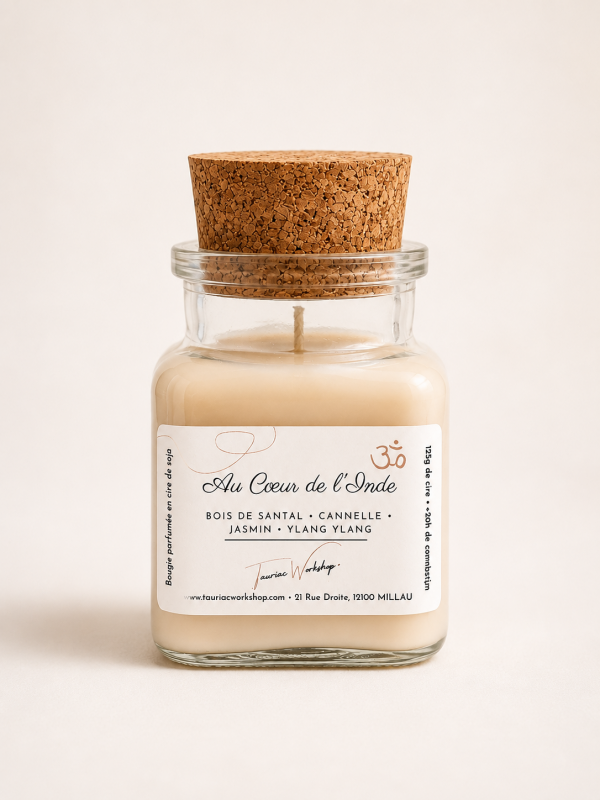 Bougie parfumée Au Cœur de l'Inde Tauriac Workshop