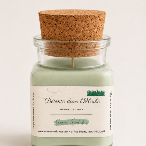 Bougie parfumée Détente dans l'herbe Tauriac Workshop