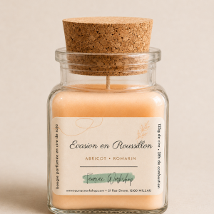 Bougie parfumée Évasion en Roussillon Tauriac Workshop