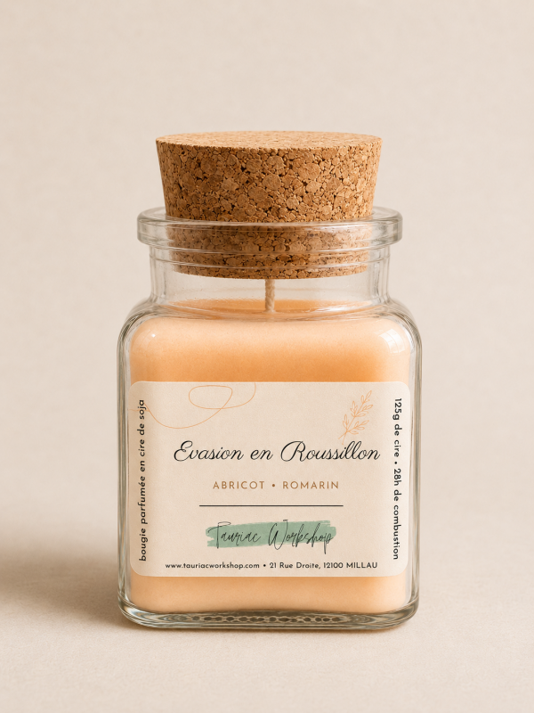 Bougie parfumée Évasion en Roussillon Tauriac Workshop