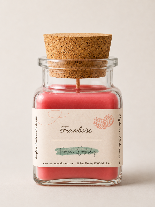 Bougie parfumée Framboise Tauriac Workshop