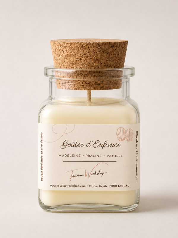 Bougie parfumée Goûter d'Enfance Tauriac Workshop