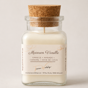 Bougie parfumée Macaron Vanille Tauriac Workshop