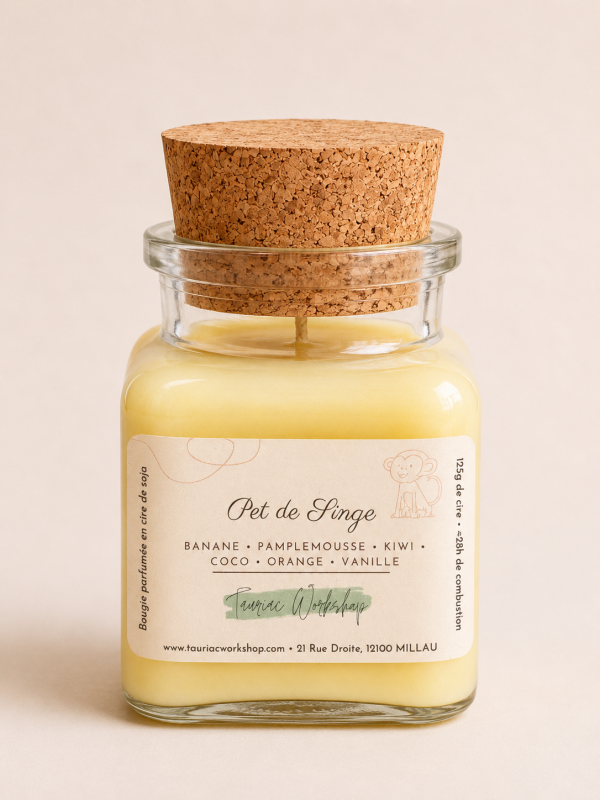 Bougie parfumée Pet de Singe Tauriac Workshop