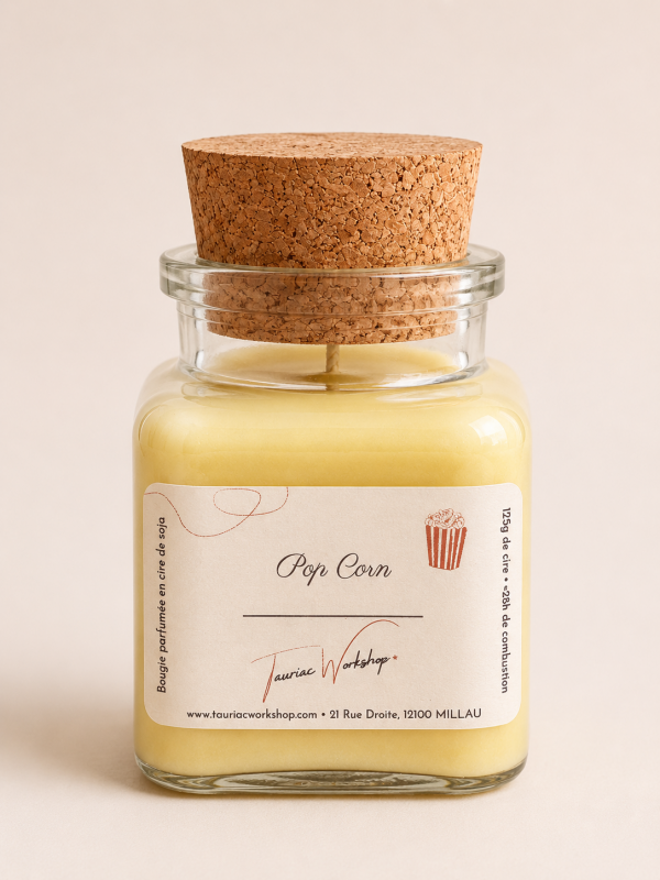 Bougie parfumée Pop Corn Tauriac Workshop