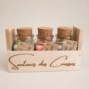 Coffret 3 bougies Senteurs des Causses Tauriac Workshop