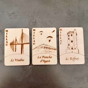 Collection "Millau" - magnets en bois - Tauriac Workshop