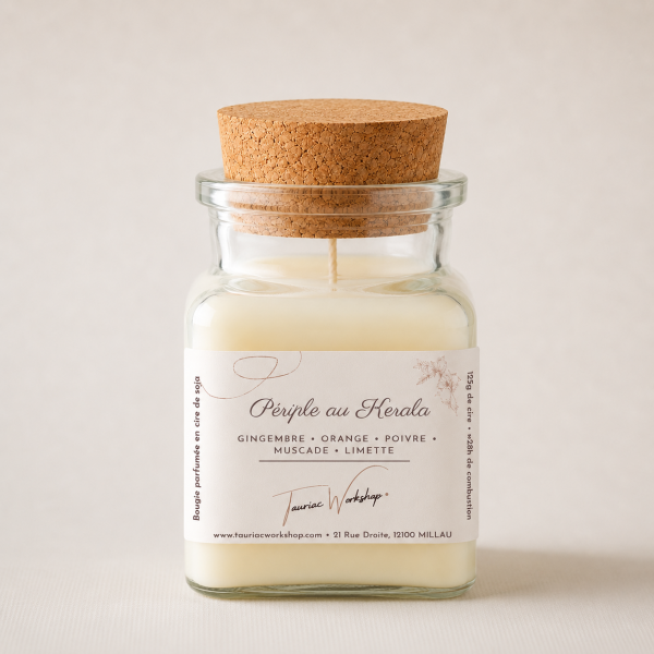 Bougie parfumée Périple au Kerala Tauriac Workshop