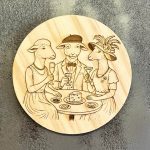 Dessous de verre "Apéro elegant chez les brebis" de Tauriac Workshop