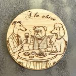 Dessous de verre "Apéro elegant chez les chiens" de Tauriac Workshop