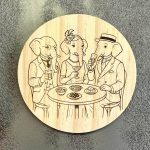 Dessous de verre "Apéro elegant chez les elephants" de Tauriac Workshop