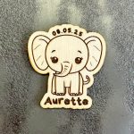 Magnet personnalisé naissance elephant Tauriac Workshop