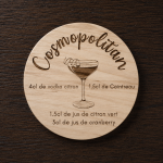 Dessous de verre Cocktail Cosmopolitan Tauriac Workshop