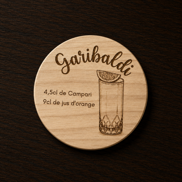 Dessous de verre Cocktail Garibaldi Tauriac Workshop