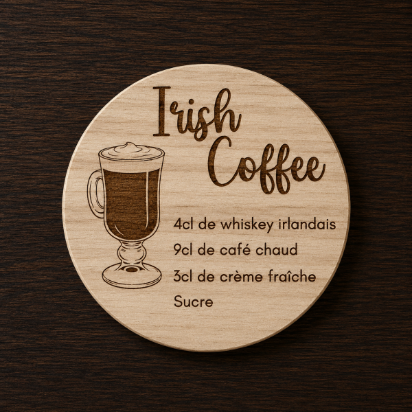Dessous de verre Cocktail Irish Coffee Tauriac Workshop