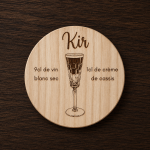 Dessous de verre Cocktail Kir Tauriac Workshop