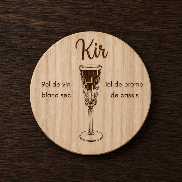 Dessous de verre Cocktail Kir Tauriac Workshop