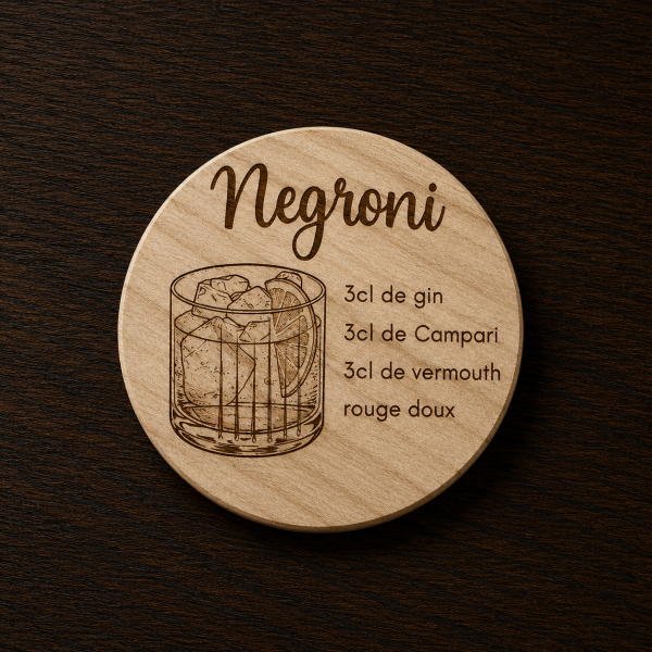Dessous de verre Cocktail Negroni Tauriac Workshop