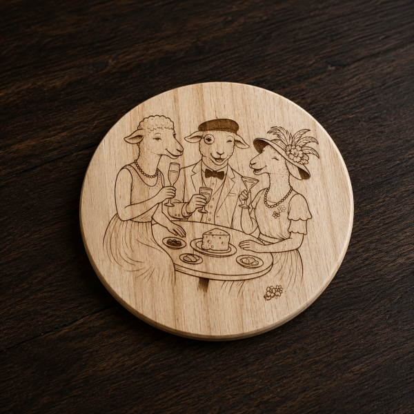 Dessous de verre Apéro élégant chez les brebis Tauriac Workshop