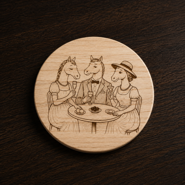 Dessous de verre Apéro élégant chez les chevaux Tauriac Workshop