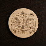Dessous de verre Apéro élégant chez les éléphants Tauriac Workshop