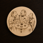Dessous de verre Apéro élégant chez les lions Tauriac Workshop