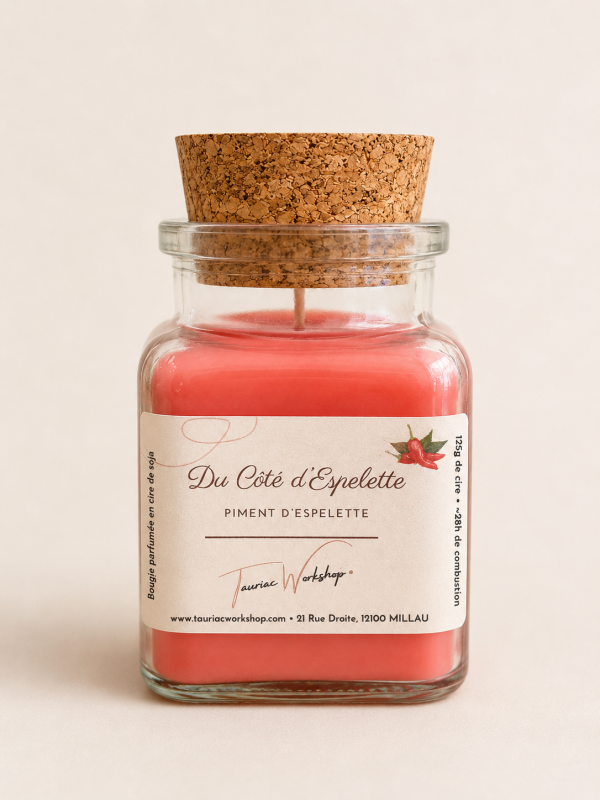 Bougie parfumée Du Côté d'Espelette Tauriac Workshop