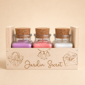 Coffret Jardin Secret 3 bougies parfumées en cire de soja Tauriac Workshop